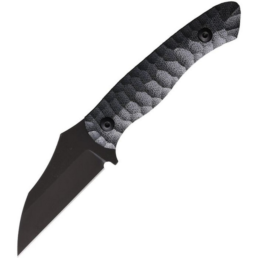 Wachtman Knife & Tool Kliff Black Flat Fixed Steel Blade Micarta Handle – K-B-F