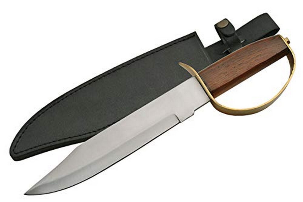Pakistan D – Guard Bowie Fixed Knife 15 3 / 8″ Stainless Blade Wood – 203242