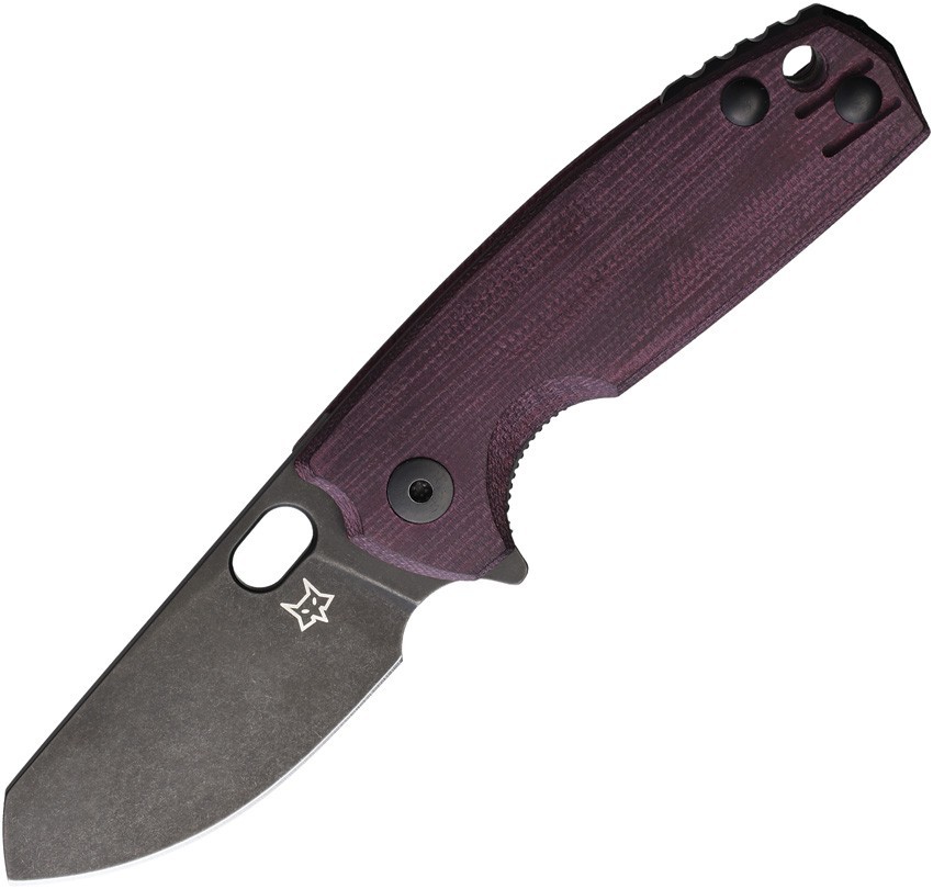 Fox Baby Core Linerlock Burgundy FX-FA608 LIMB 2.25″ M390 Black Folding Knife