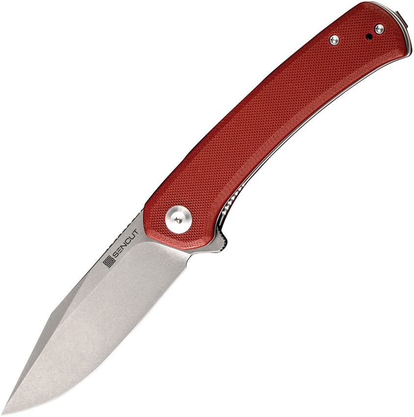 Sencut Snap Linerlock Burgundy G10 Sa05A-V1 9Cr18Mov Black Folding Knife