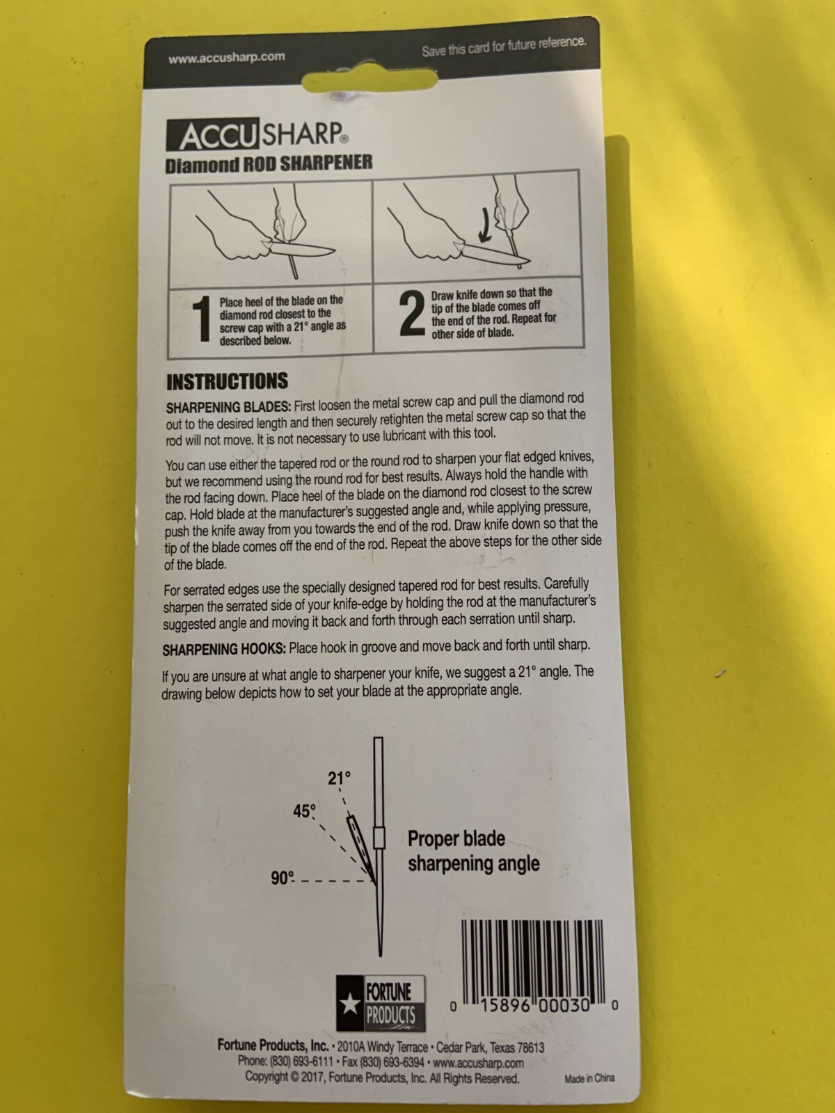 AccuSharp Diamond Rod Sharpener Unbreakable and retractable NEW