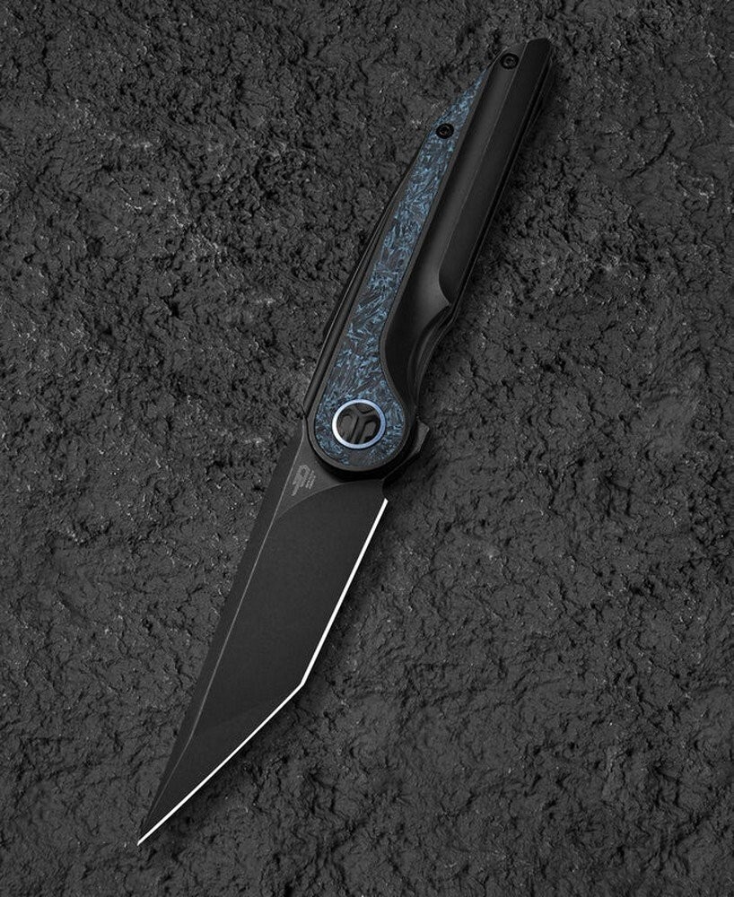 Bestech Blind Fury 3.62″ M390 Blade Black-Light Blue Folding Knife – BT2303D