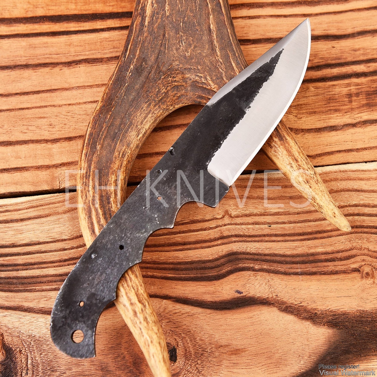 8” Lot Of 10 Handmade Carbon Steel Hunting Sharp Skinner Blank Blade Knives