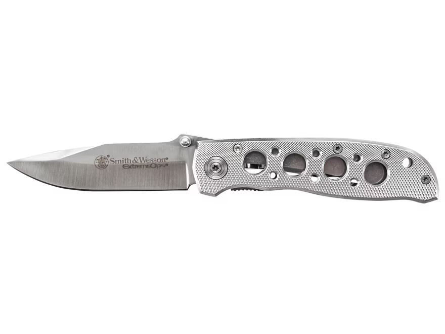 Smith & Wesson Extreme Ops Pocket Knife 3.4″ Drop Point 7Cr17MoV High Carbon