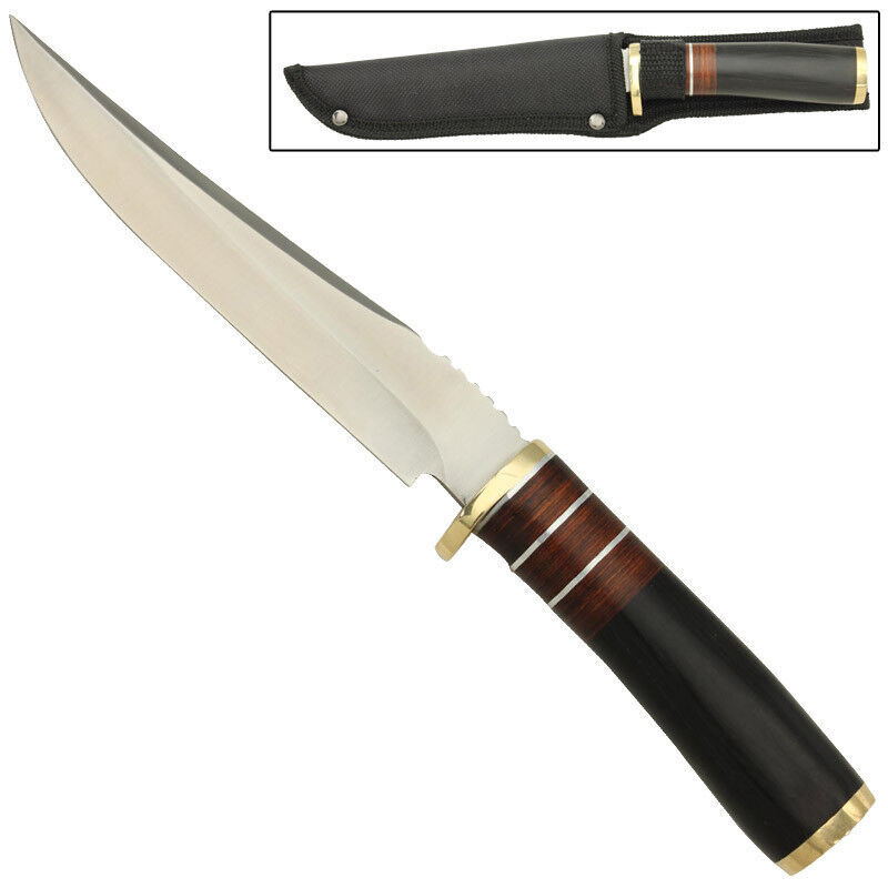 Jasper Woods Fixed Blade Skinning Hunting Knife + Sheath – Outdoor Wilderness