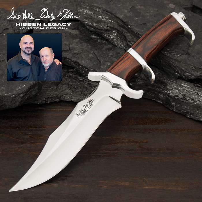 13″ Gil Hibben Darkwood Legacy III Hunting Fixed Blade Knife Bowie with Sheath