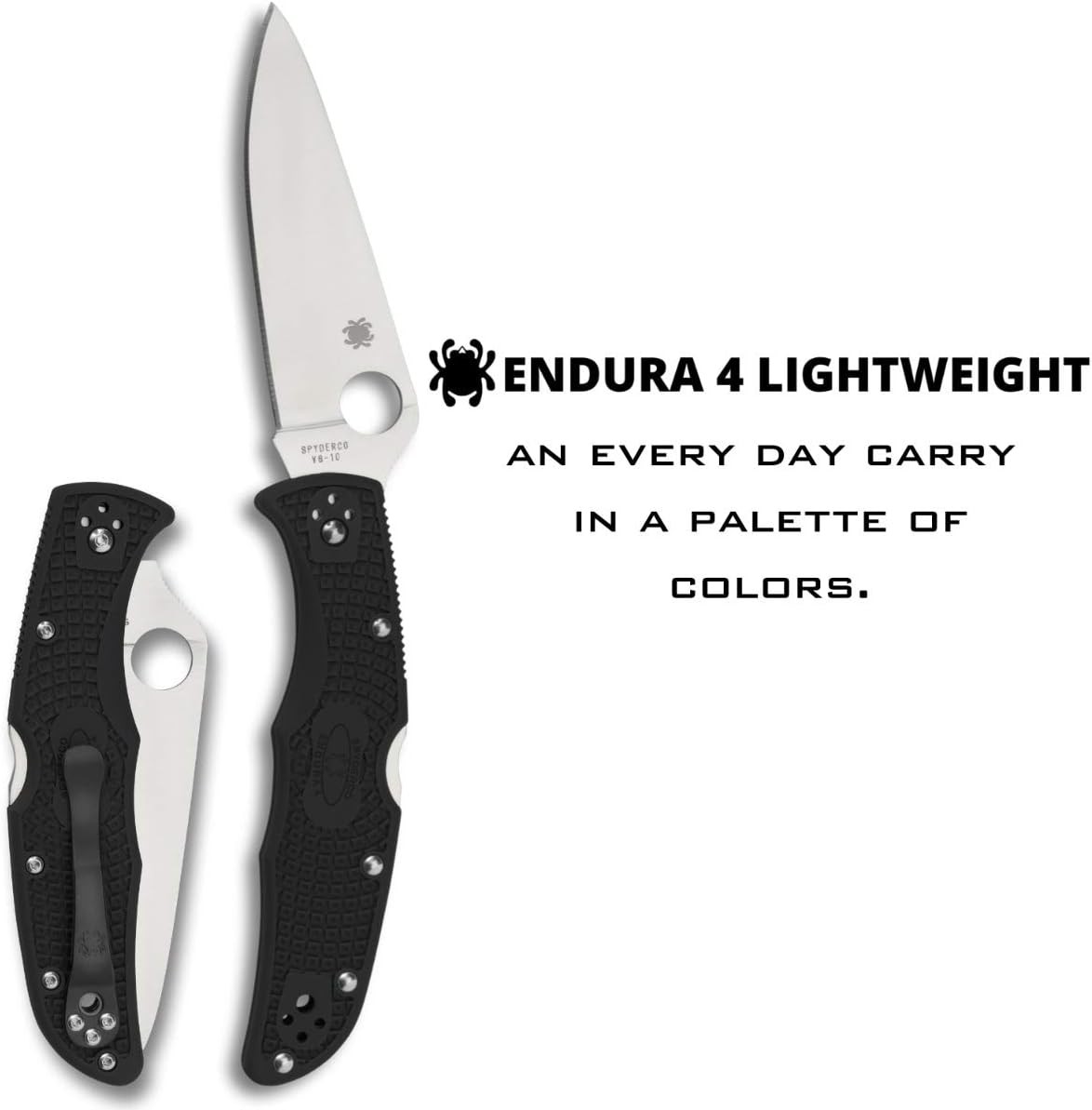 Spyderco ENDURA 4 Black FRN 3.75″ Stainless Blade Folding Pocket EDC – C10PBK