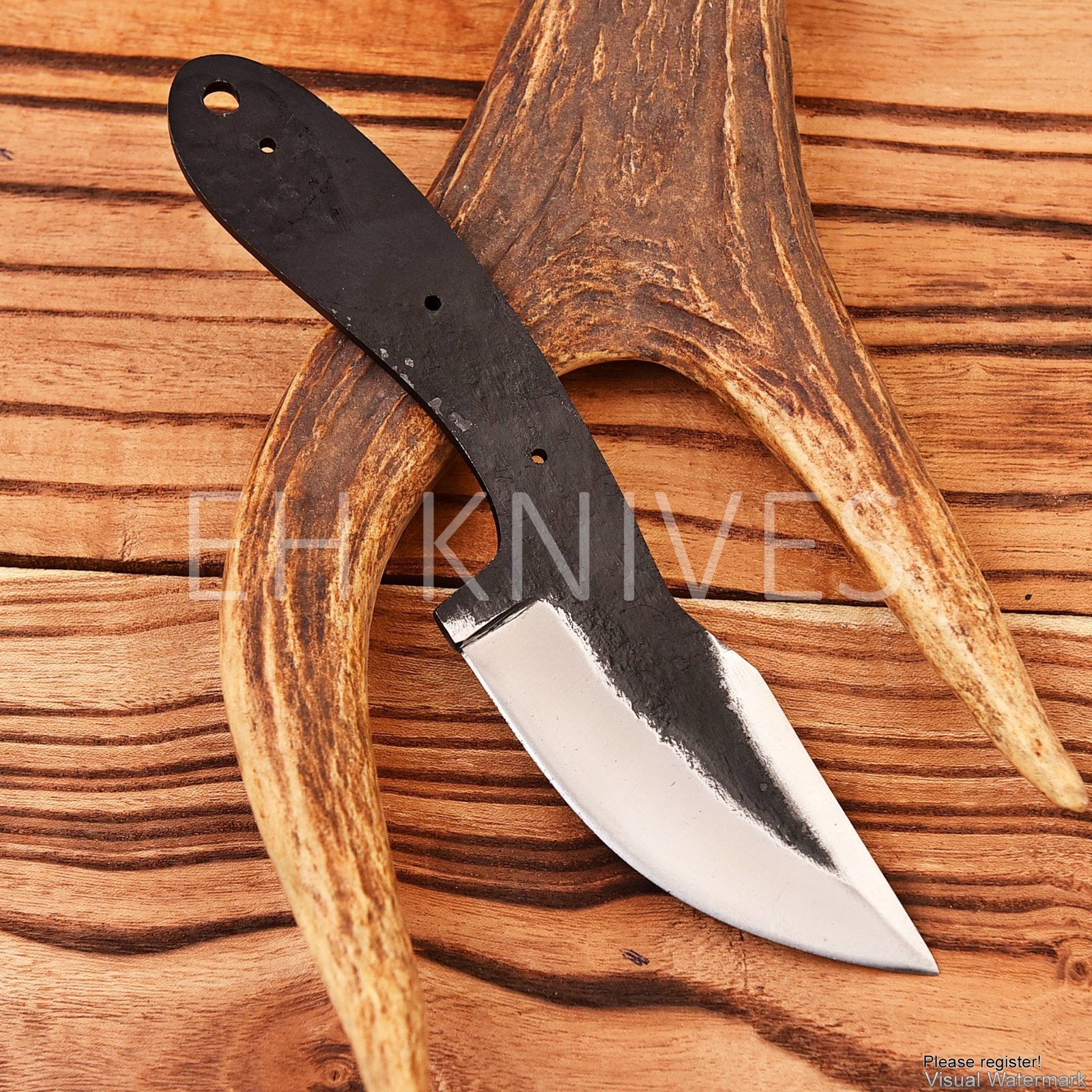 8” Lot Of 10 Handmade Carbon Steel Hunting Sharp Skinner Blank Blade Knives