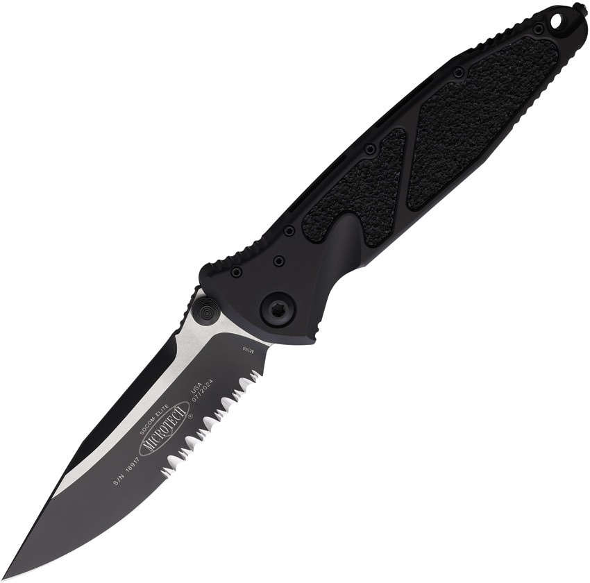 Microtech Socom Elite SE Linerlock 160-2T Black Aluminum Manual Folding Knife