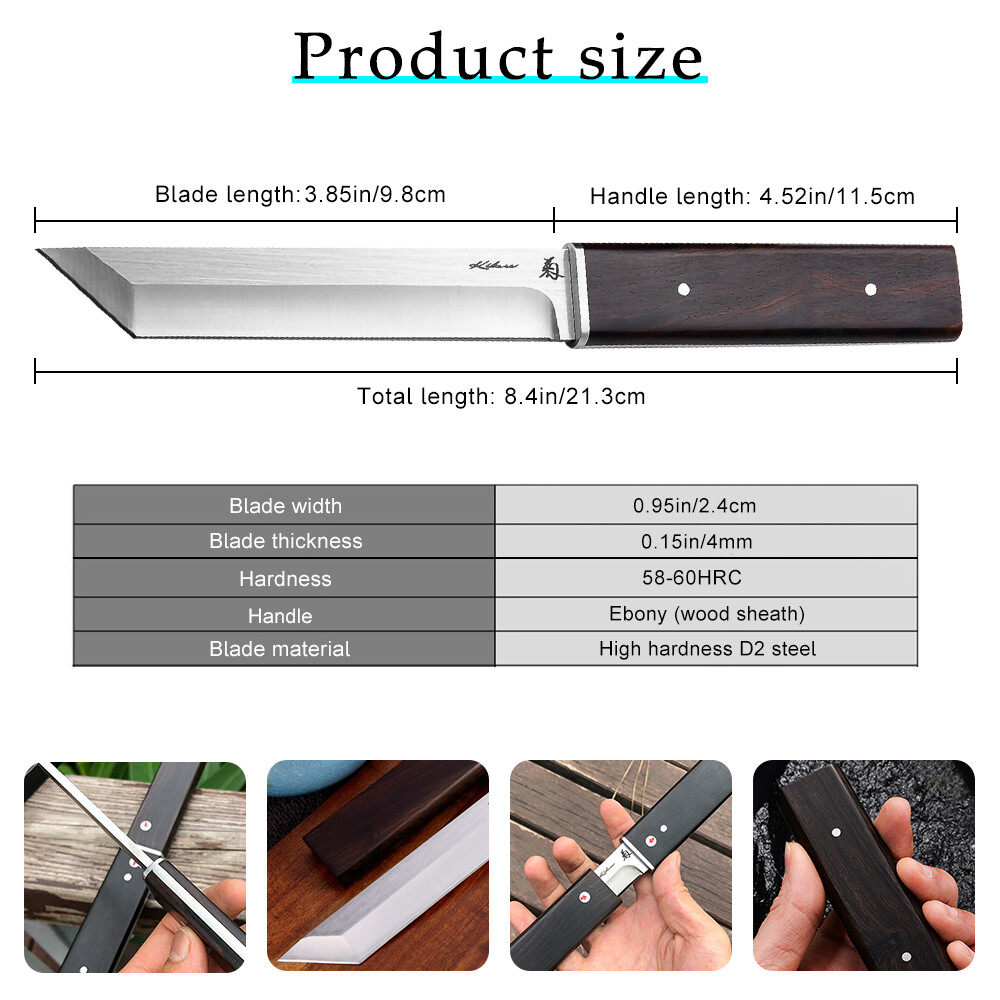 Tactical Hunting Knives Tanto Blade Self Defense Combat Knives Camping Edc Tools