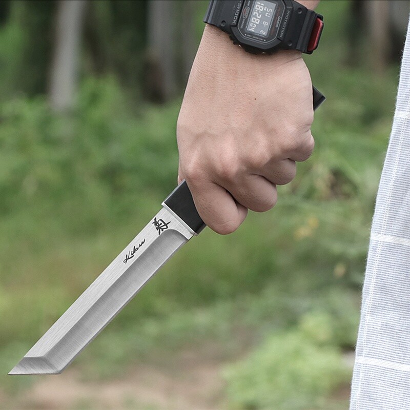 Hunting Knife Tactical Japanese Short Sword Katana Army D2 Steel Blade Sharp US
