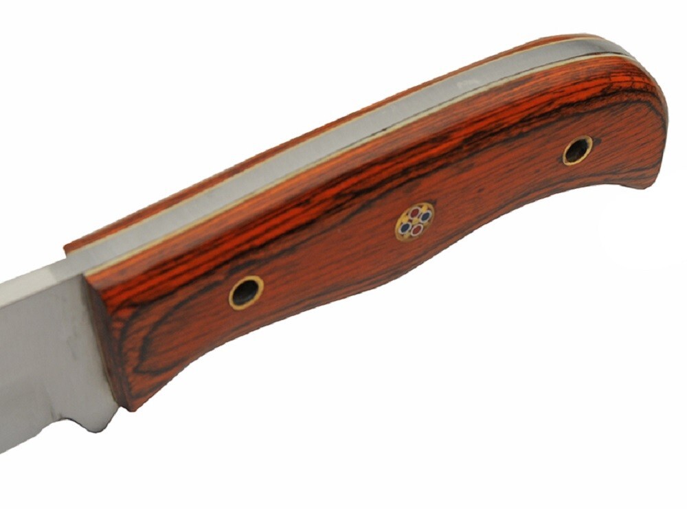 Bushcraft Heavy Duty Hunting Utility Camp Knife w/ Leather Sheath – NEW