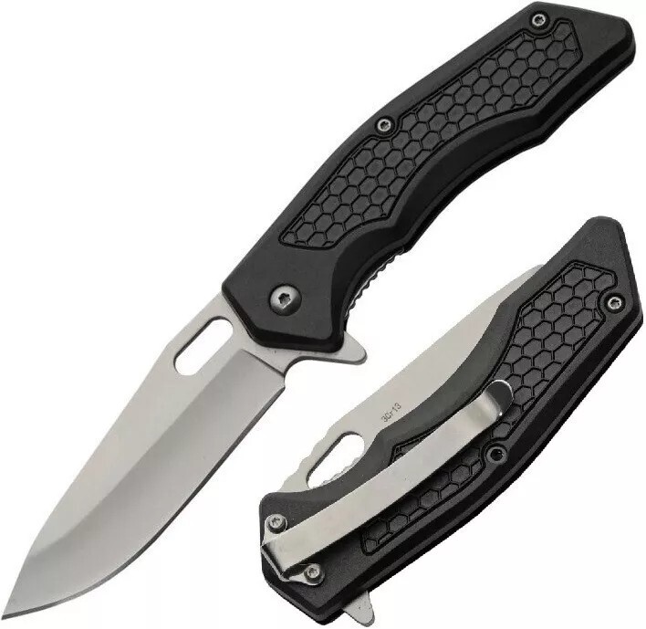 Rite Edge Dark Hive Folding Knife 3Cr13 Steel Blade Textured ABS Handle – 300595