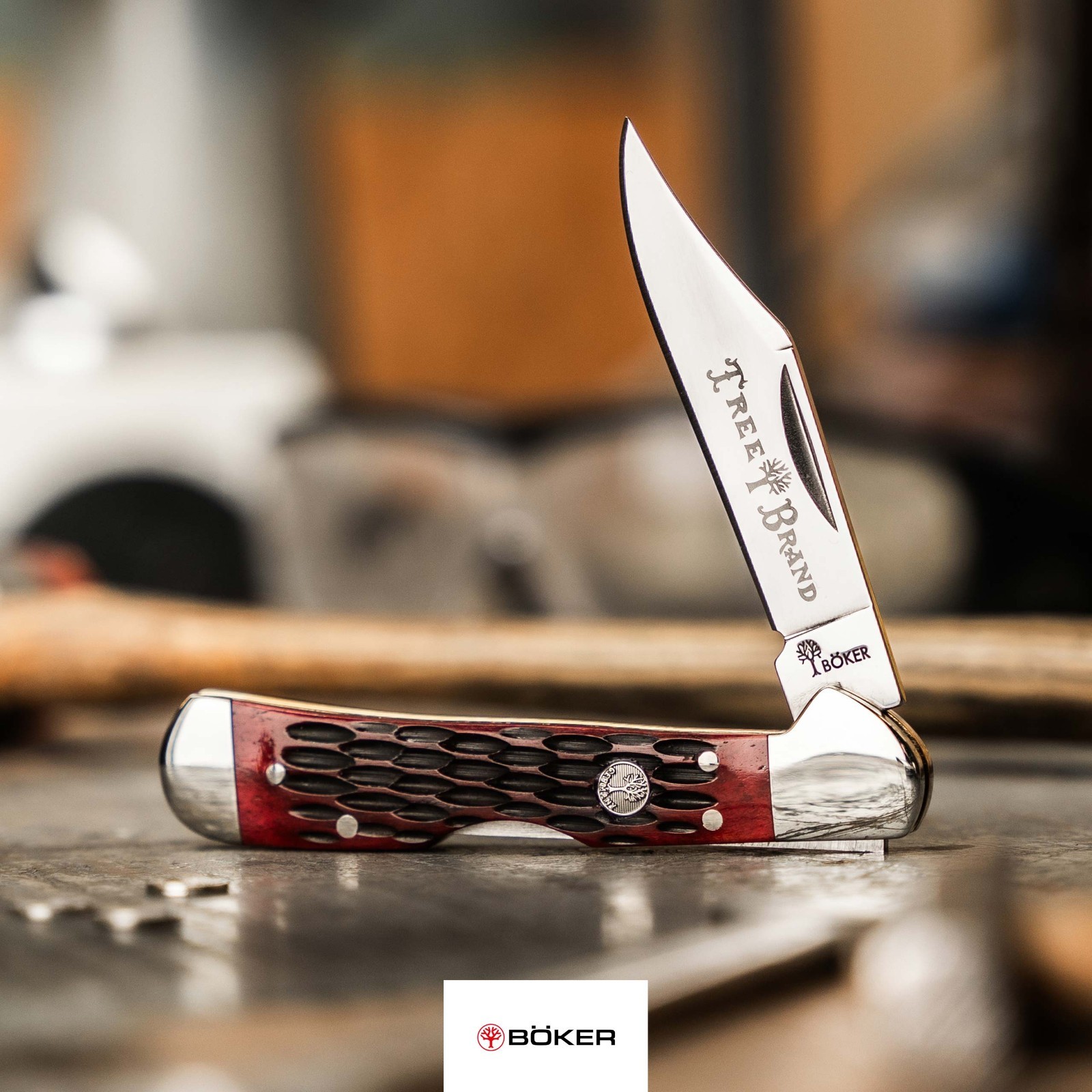 Boker TS 2.0 Mini Copper Lock Red Bone Pocket Knife 2.63″ D2 Lockback ✔️ 110874