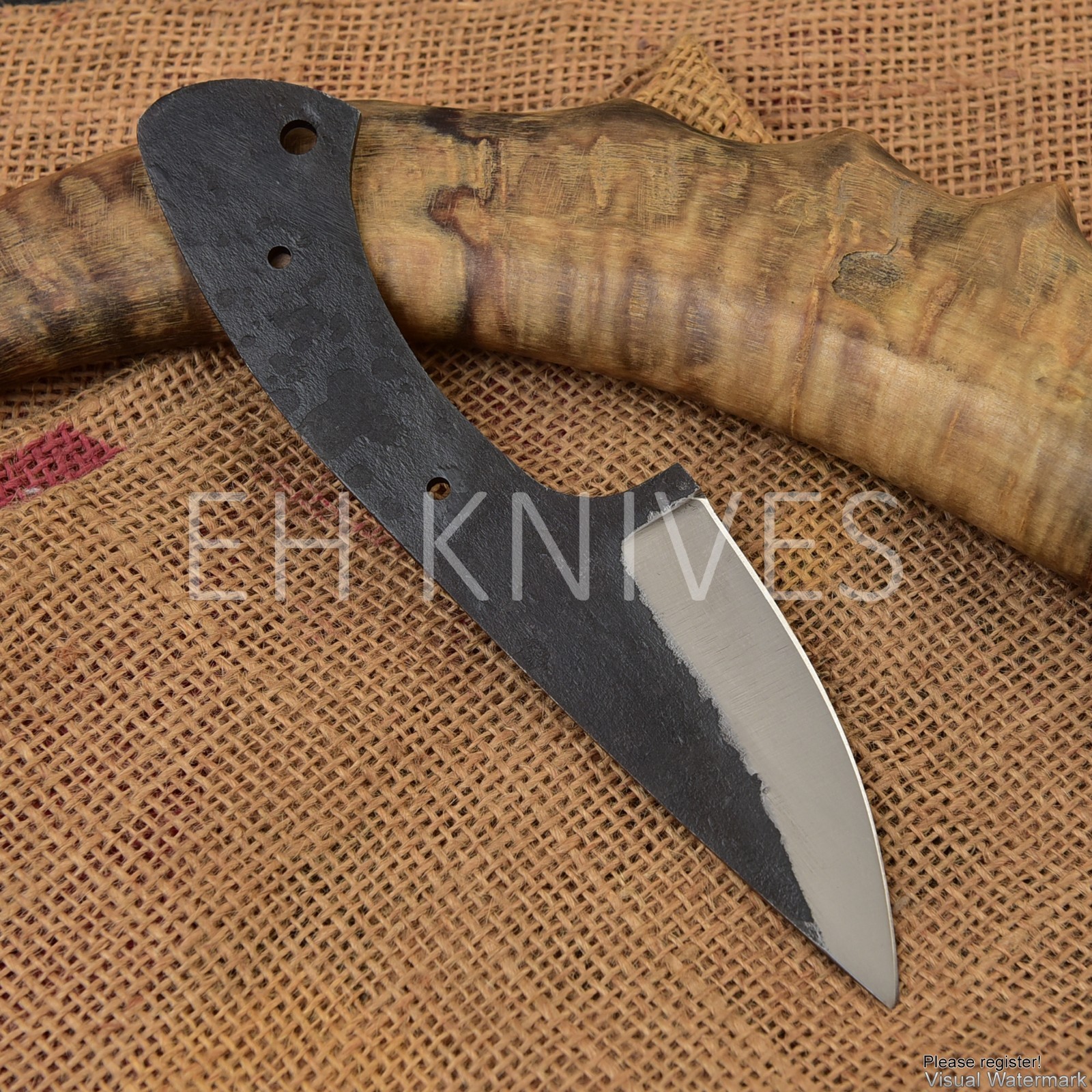 8” Lot Of 10 Handmade Carbon Steel Hunting Sharp Skinner Blank Blade Knives
