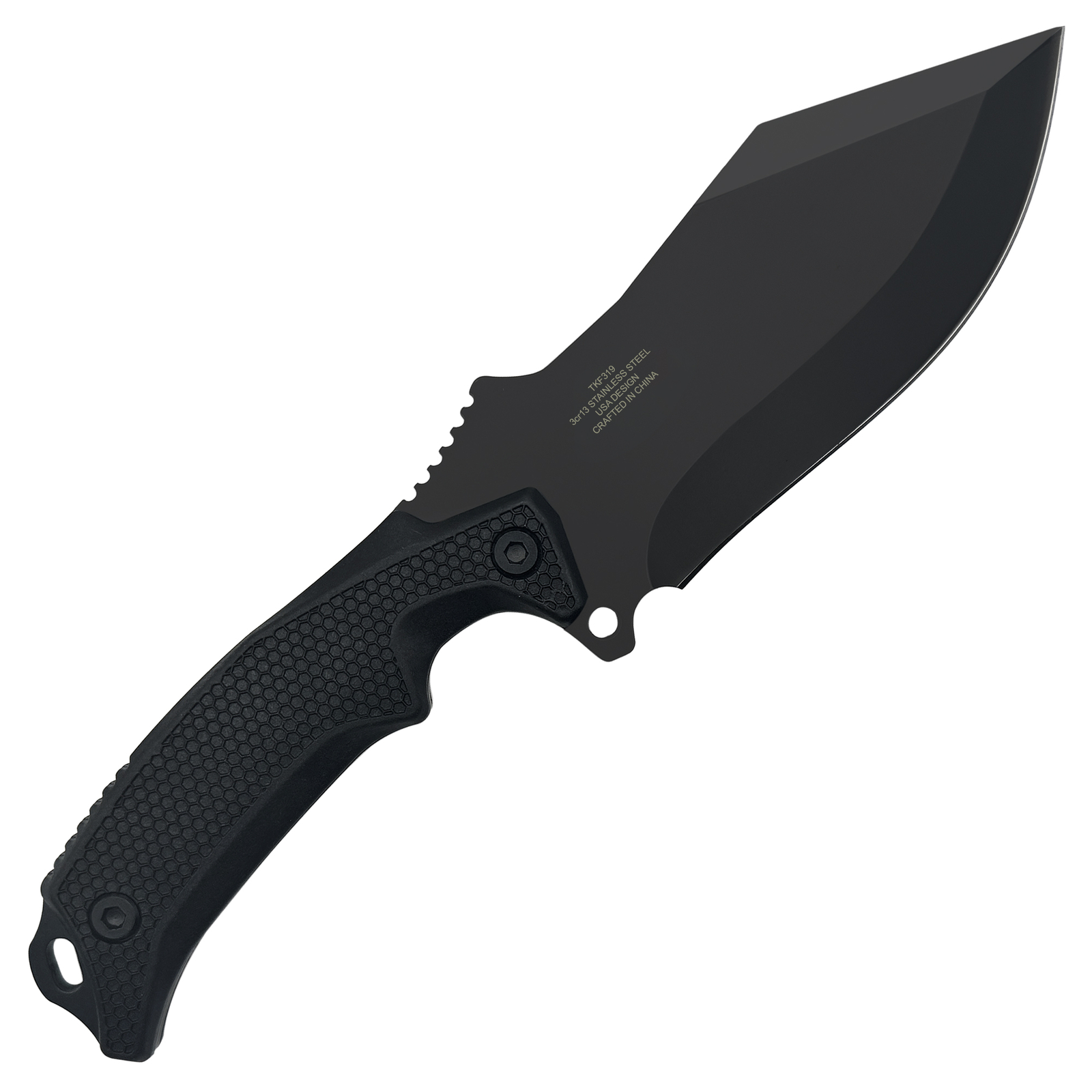 TAKUMITAK 9″ Full Tang Hunting Survival Cleaver Knives w/ MOLLE Webbing Clip