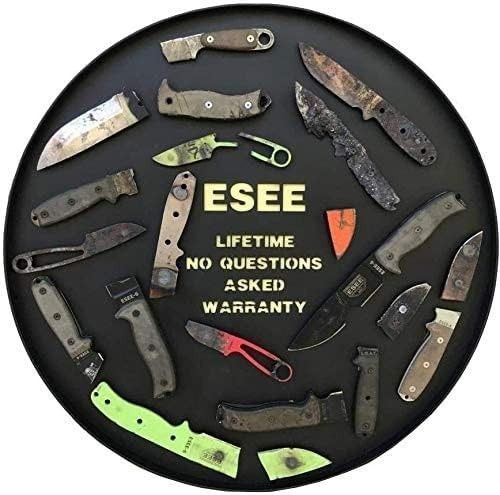 ESEE-4 Plain Edge Fixed Blade Dark Earth Blade with Micarta & MOLLE Sheath