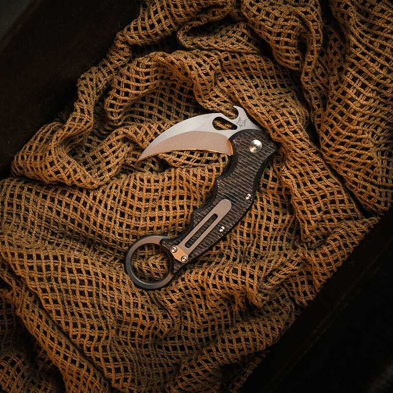 Fox Karambit FX-599 Folding Knife 2.5″ N690Co Steel Blade Black G10 Handle