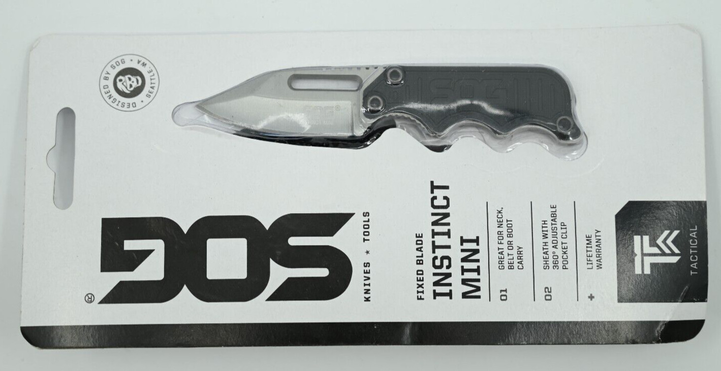 SOG Instinct Mini Knife 1.9″ Satin Plain Edge G10 Handles w/ Sheath NB1002-CP