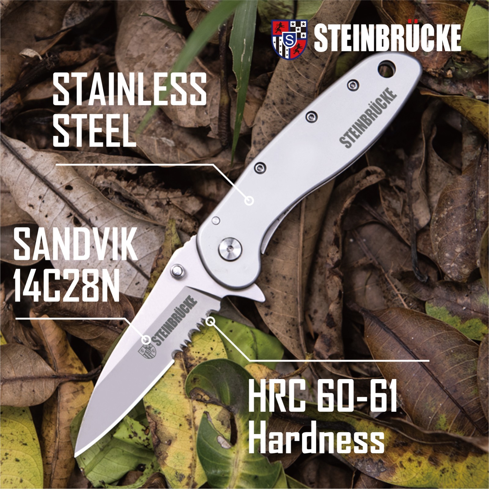 Pocket Knife Tactical Knife Assisted Opening Folding Knife 3.1/4” Clip Point