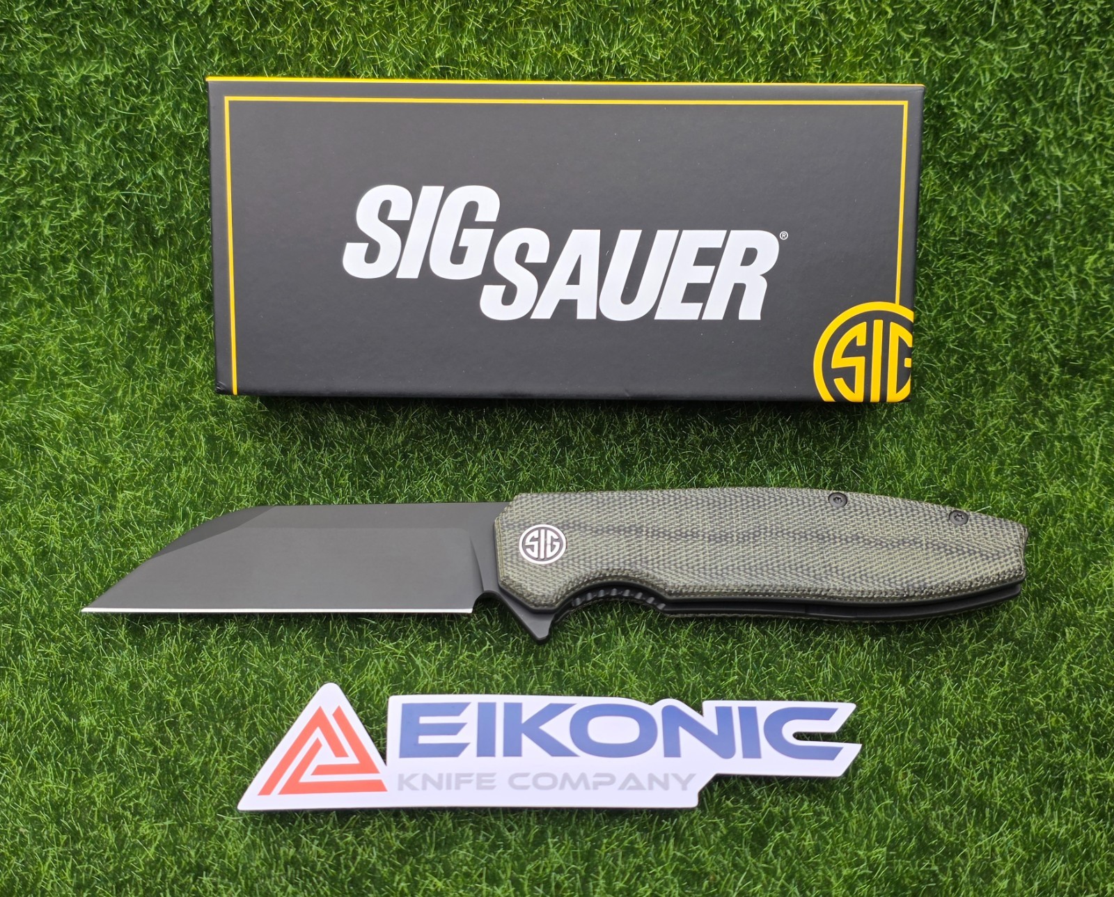 EIKONIC/SIG SAUER KARAK 3.25″ Wharncliffe Pocket Knife, Grey Micarta – KA8BB