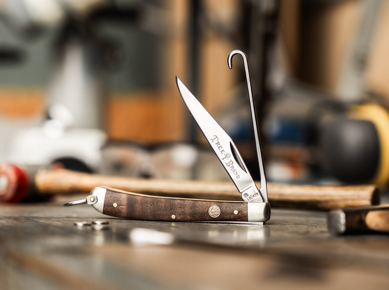 Boker TS 2.0 Bird Knife 3.25″ D2 Blade Walnut Wood Handle Slipjoint ✔️ 110809