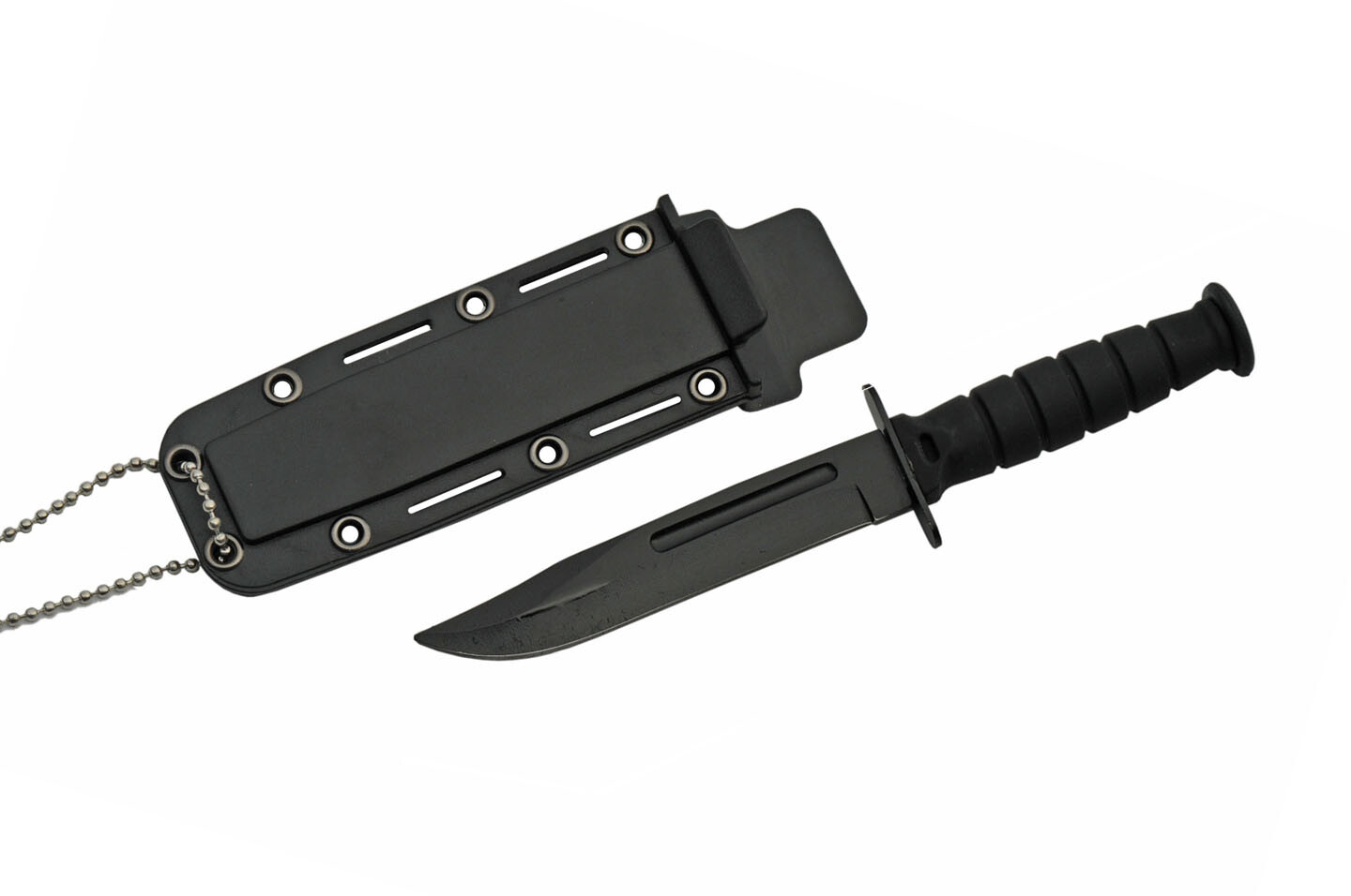 Neck Knife | Mini Tactical Combat Military Blade 6in Overall w/ Sheath – Black