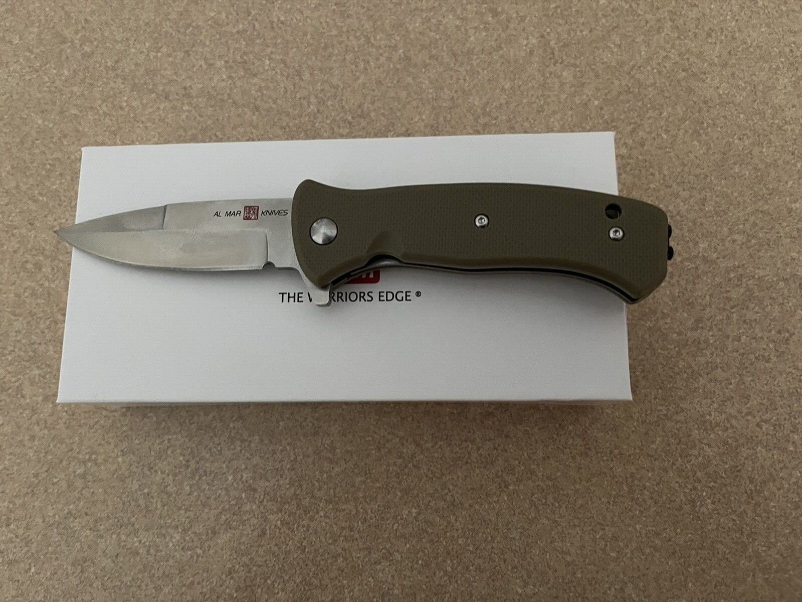 Al Mar S.E.R.E. 2020 Assisted Flipper Knife Tan FRN Plain 3.6″ Blade AMK2214