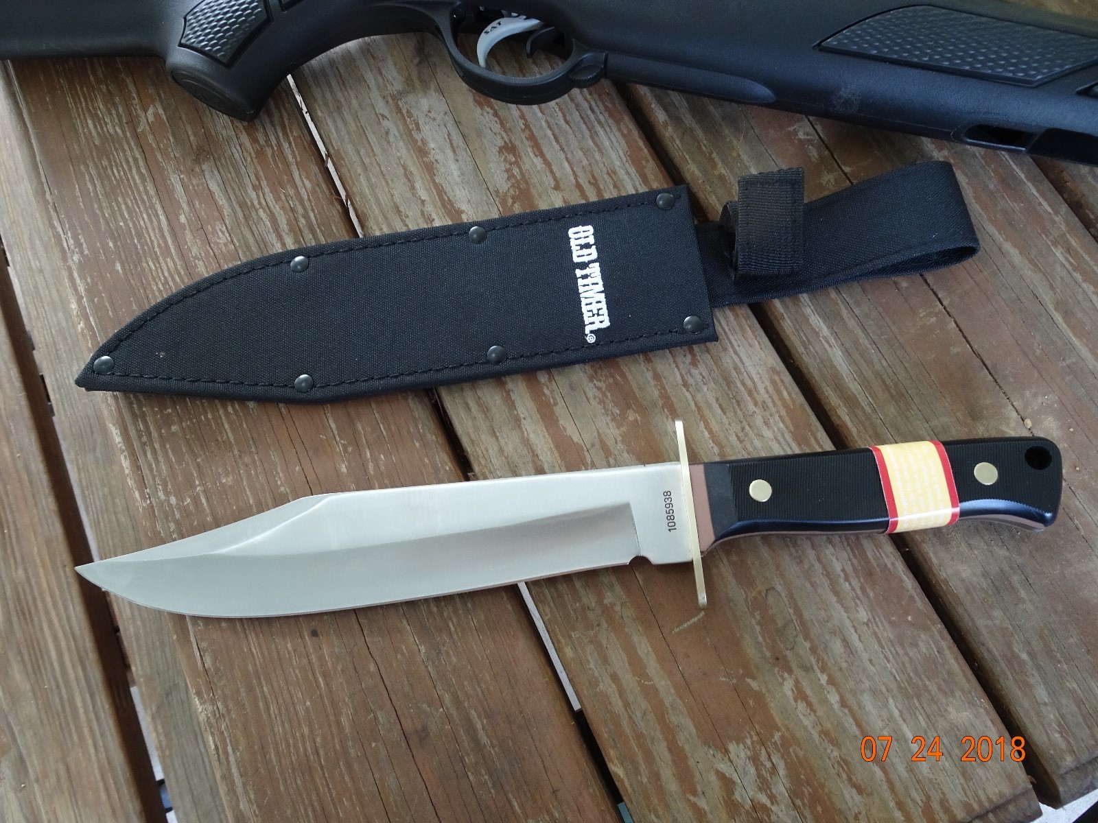 OLD TIMER SCHRADE 15.5″ OA BOWIE KNIFE 10″ 440 BLADE DERLIN SAW CUT HANDLE HD SH