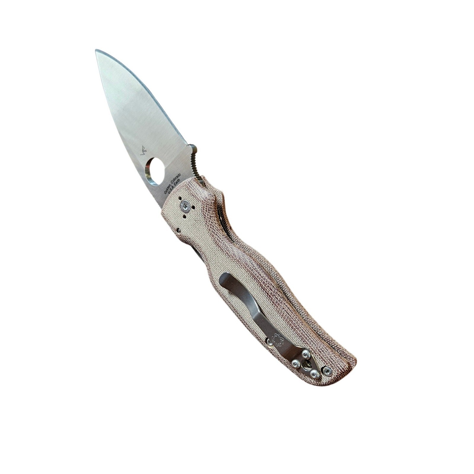Spyderco Shaman C229MPCW CPM CruWear Brown Micarta Folding Knife USA Made