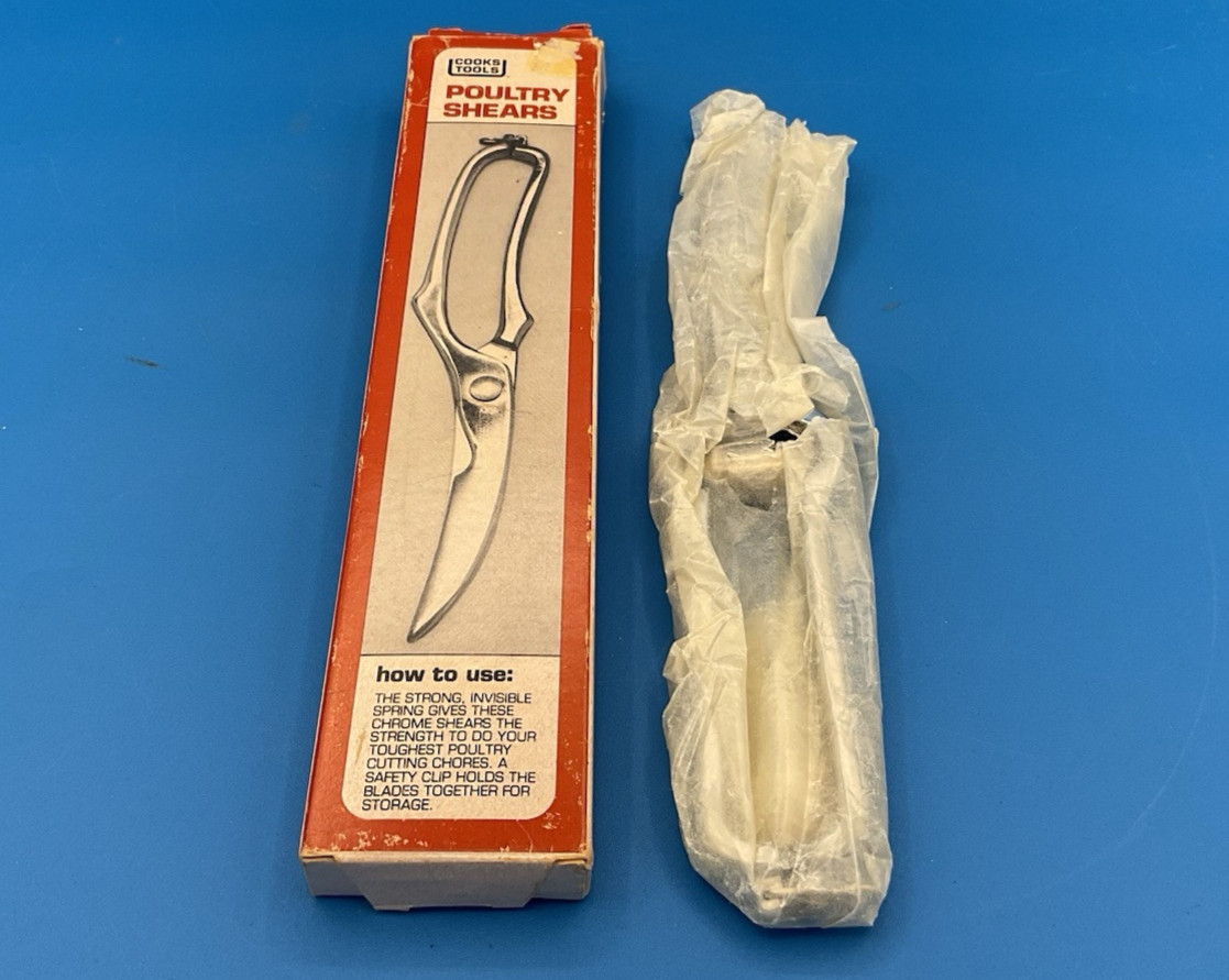COOKS TOOLS Poultry Shears 10″ Stainless Made In Italy NEW VINTAGE Free Shipping