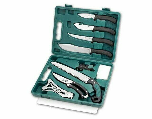 Outdoor Edge GP-11 Game Processing Set – Black/Green/Silver
