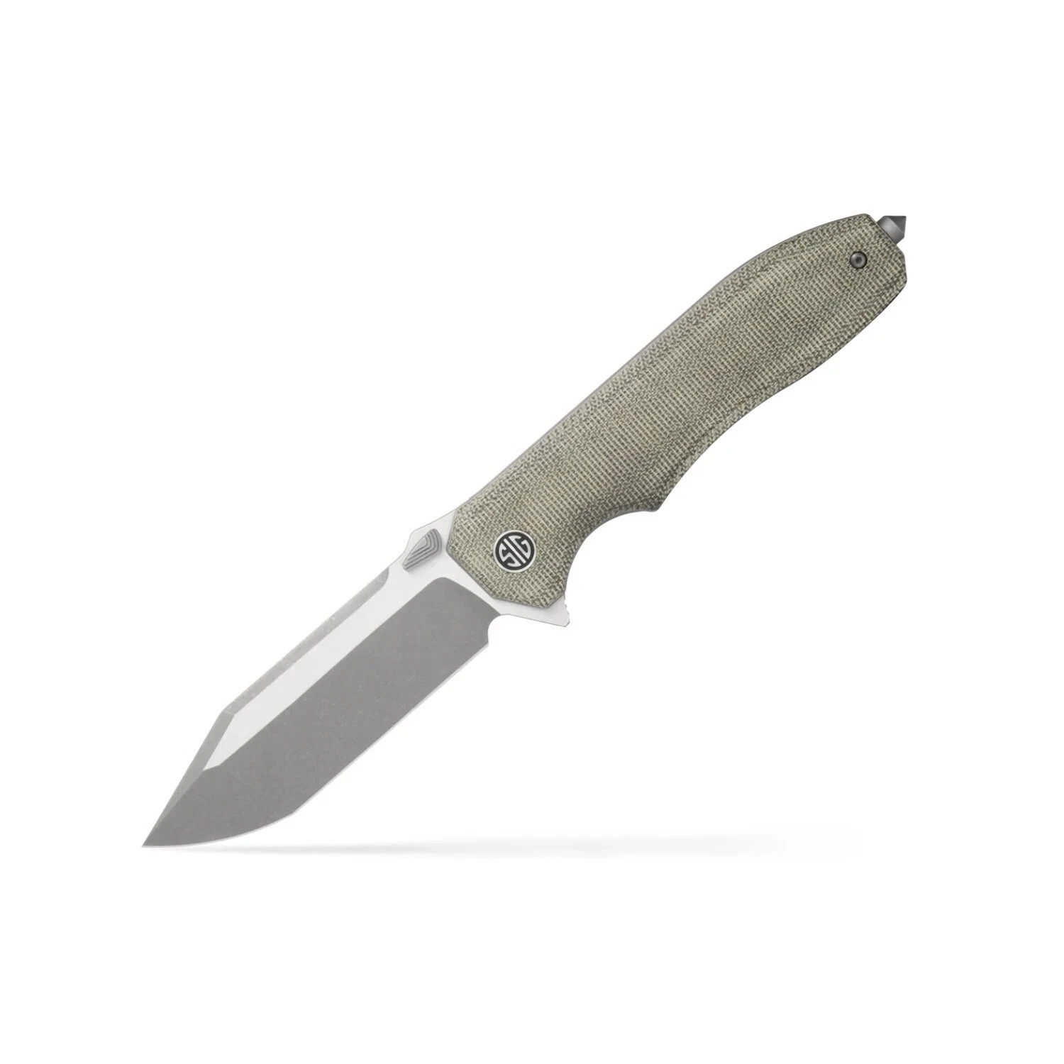 EIKONIC/SIG SAUER VALIDUS 3.78″ Tanto Satin Blade Knife, Green Micarta – VA9GT