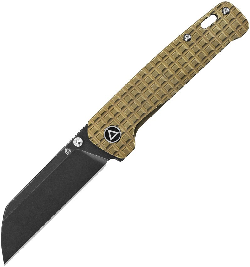 QSP Knife Penguin Framelock Frag Ti QS130-BFRG 3″ 154CM Brown Titanium