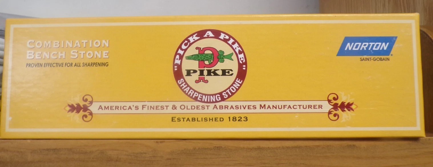 NEW NORTON JB8 8 IN PICK A PIKE COMBINATION BENCH SHARPENING STONE COARSE/ FINE