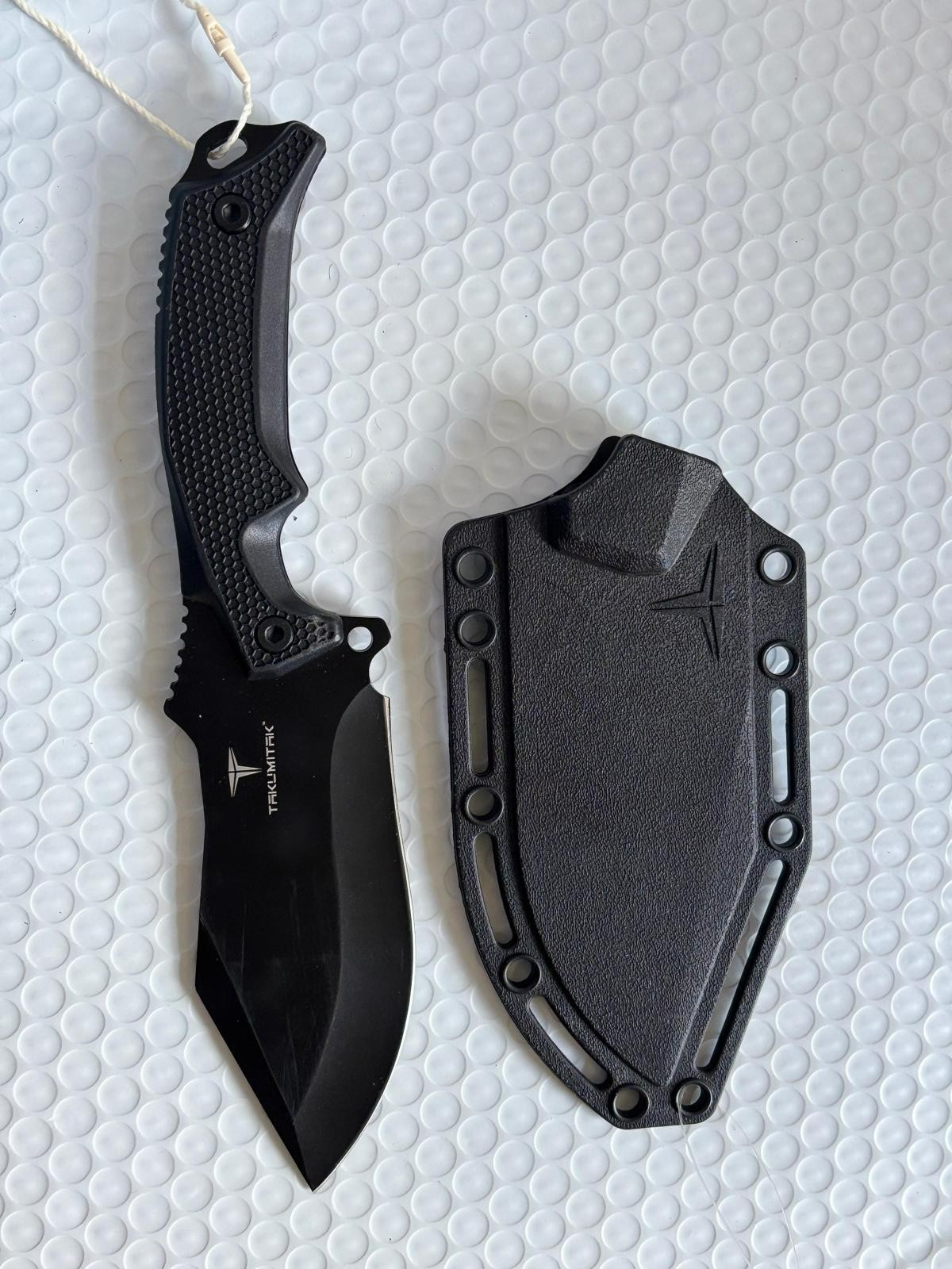 Takumitak Tanto Fixed Blade 9″ Hunting Knife w/ Sheath Molle clip EDC Full Tang