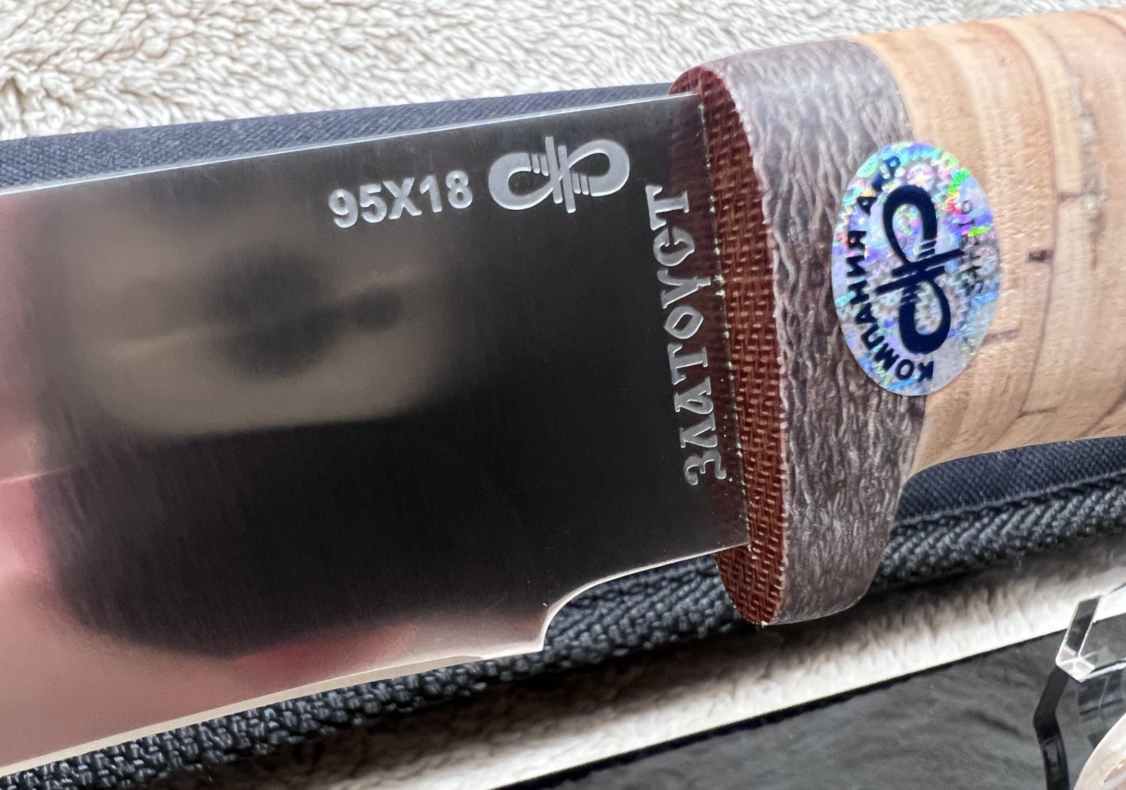 A&R ZLATOUST Strelets Russian Knife Hunting Camping Stainless steel Birch Bark