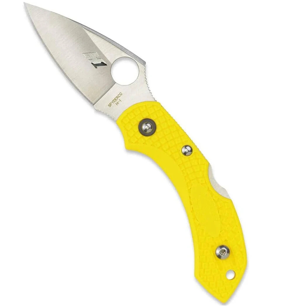 Spyderco Dragonfly 2 Lightweight Salt Folding Knife with 2.25″ H-1 Steel Blade,