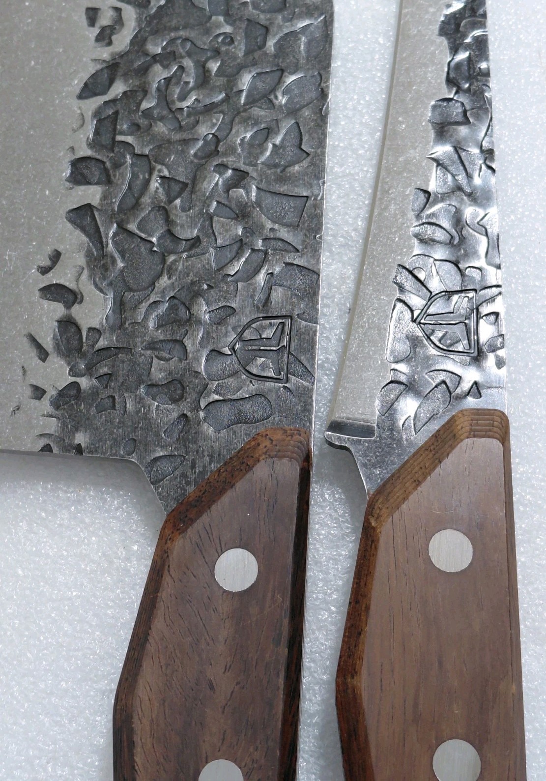 2 Pcs True Primal Forge Outdoor Sporting Cutlery Tanto Slicer Knife And Chopper
