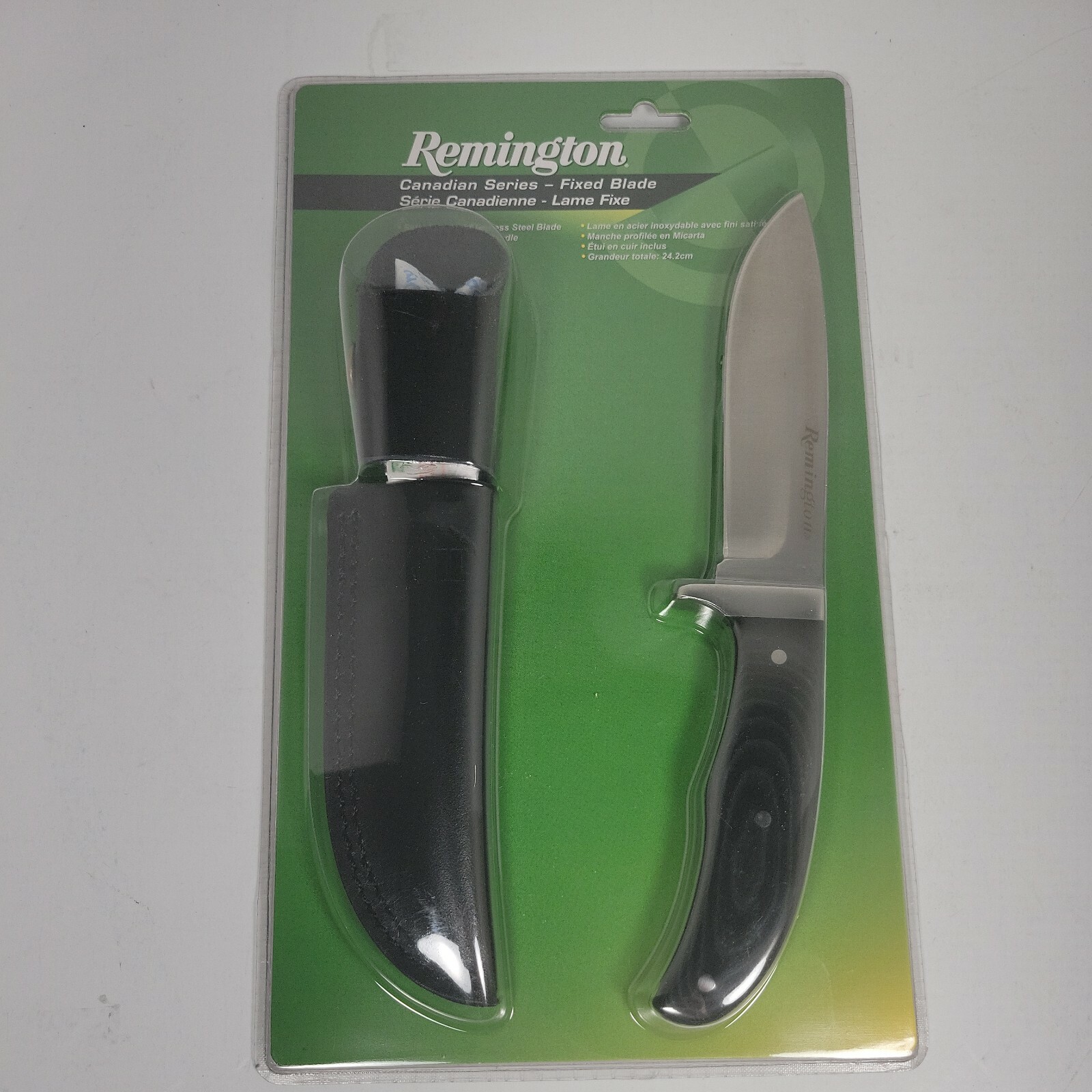 Remington Canadian Series Fixed Blade Knife. 9-3/8″ OAL, 4-1/2″ Drop Point Blade