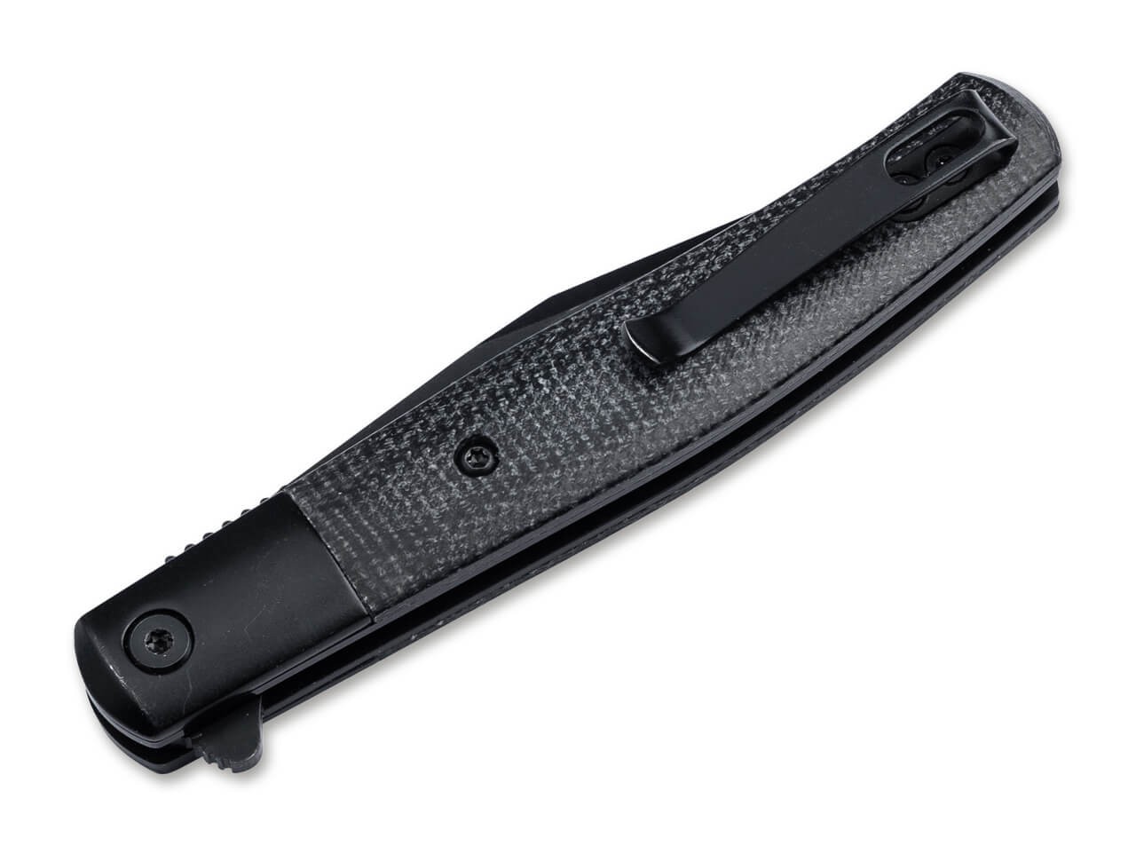 BOKER PLUS Modern Stockman EDC Folding Knife Nitro-V Micarta Clip Black 01BP0034