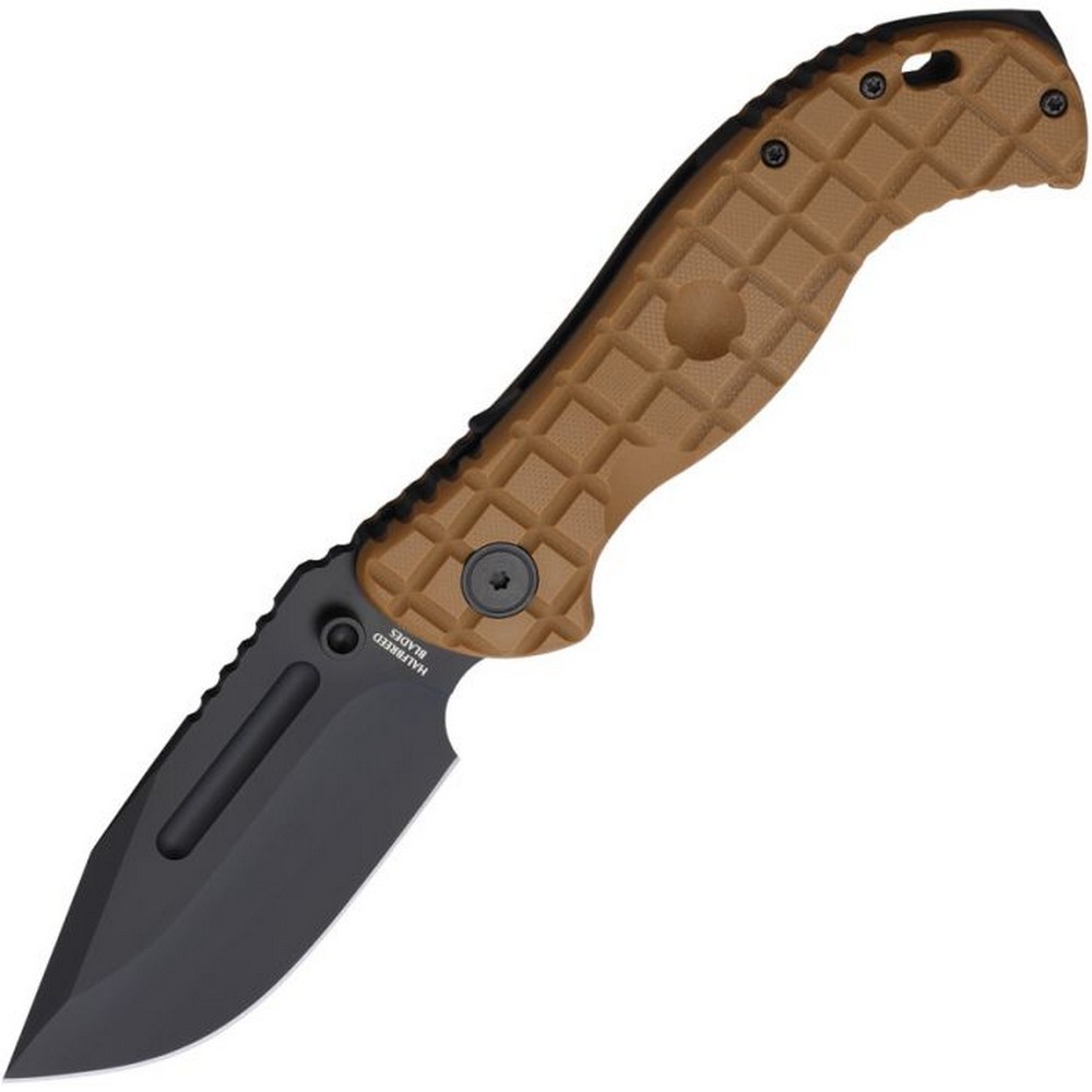 Halfbreed Large Bush Gen 2 Carbon Steel Blade Dark Earth Handle Folding Knife