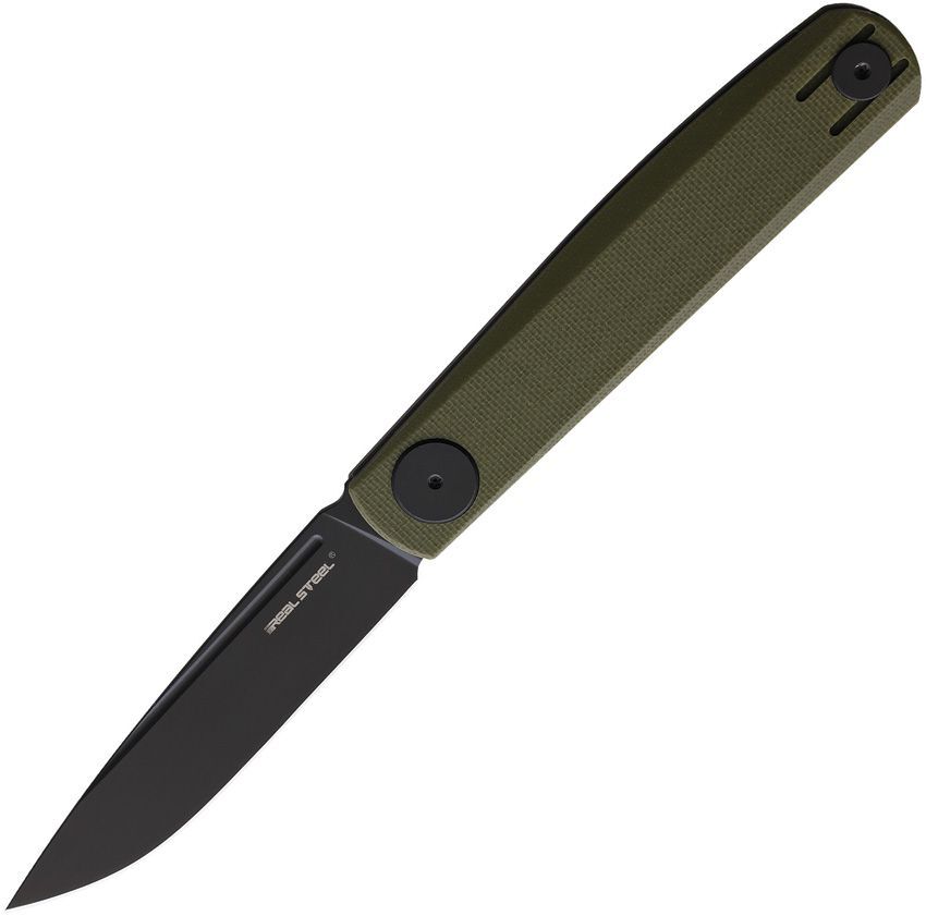 Real Steel G Slipjoint Folding Knife VG – 10 Steel Blade OD Green G10 – 7866