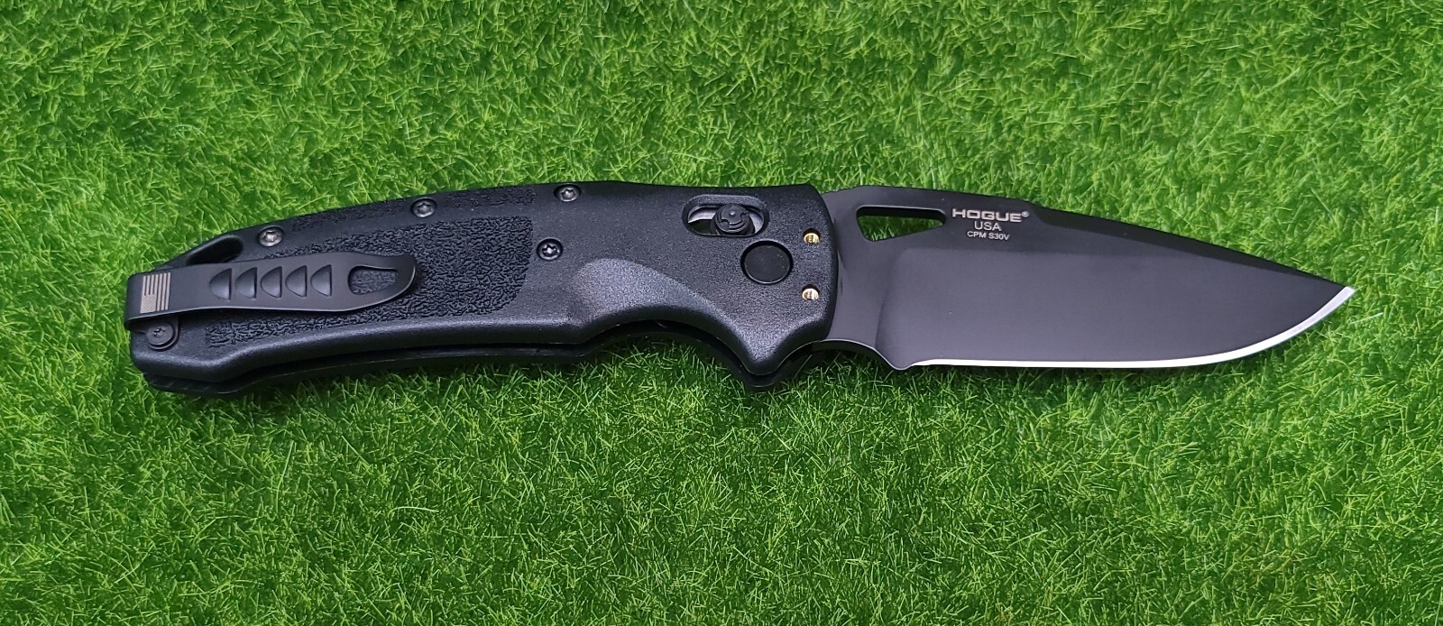 Hogue Sig Sauer K320 Nitron ABLE Lock S30V Drop Point Knife Blade, Black – 36370
