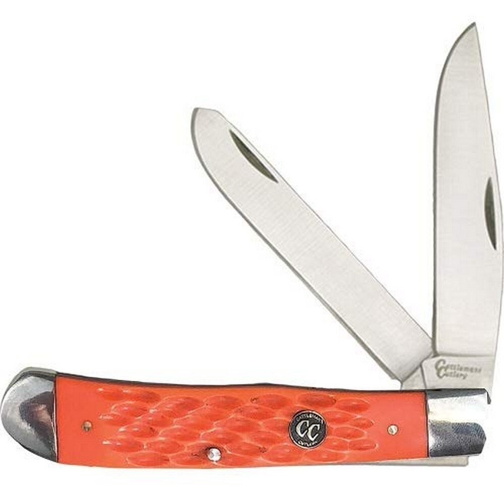 Cattleman’s Cutlery Orange Signature Trapper 3Cr13 Folding Knife – CC0002JOD