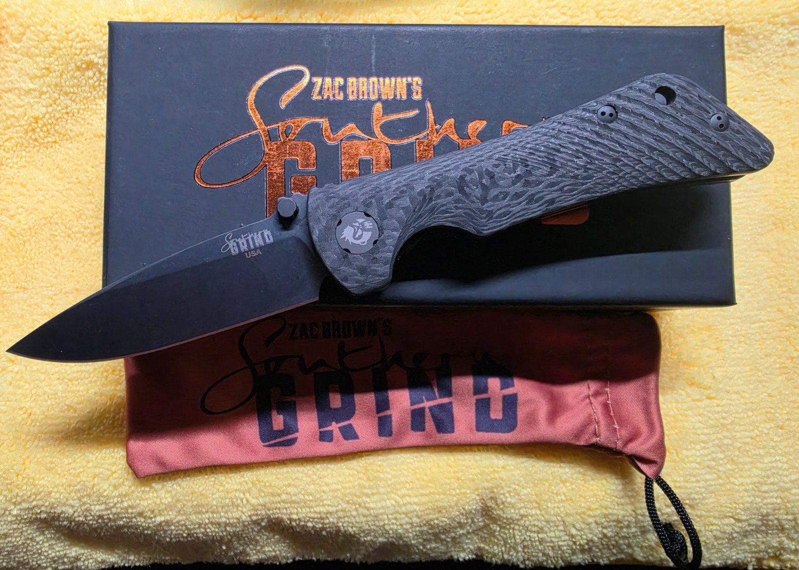 Southern Grind SG06130108 Carbon Fiber Liner Lock Folding Knife NEW Discontinued