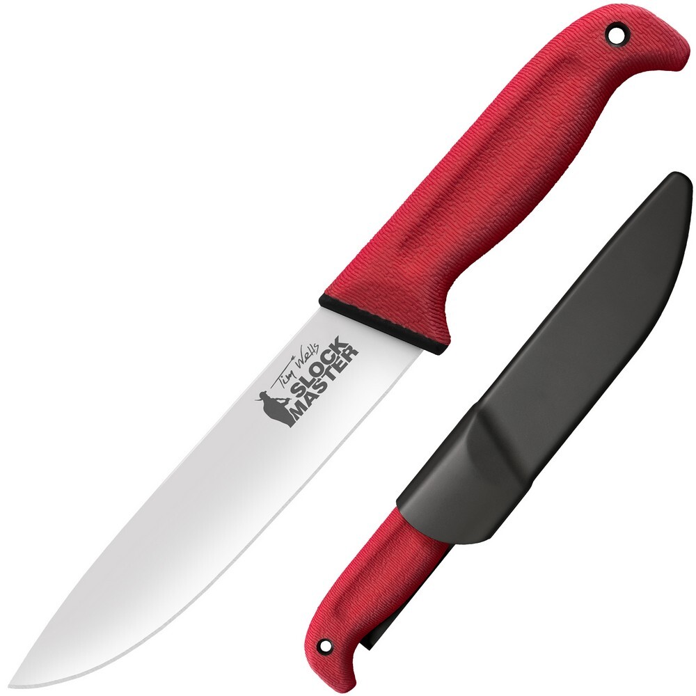 Cold Steel Slock Master Fixed Knife 6.5″ 4116 Steel Blade Red – CS-20VSTW