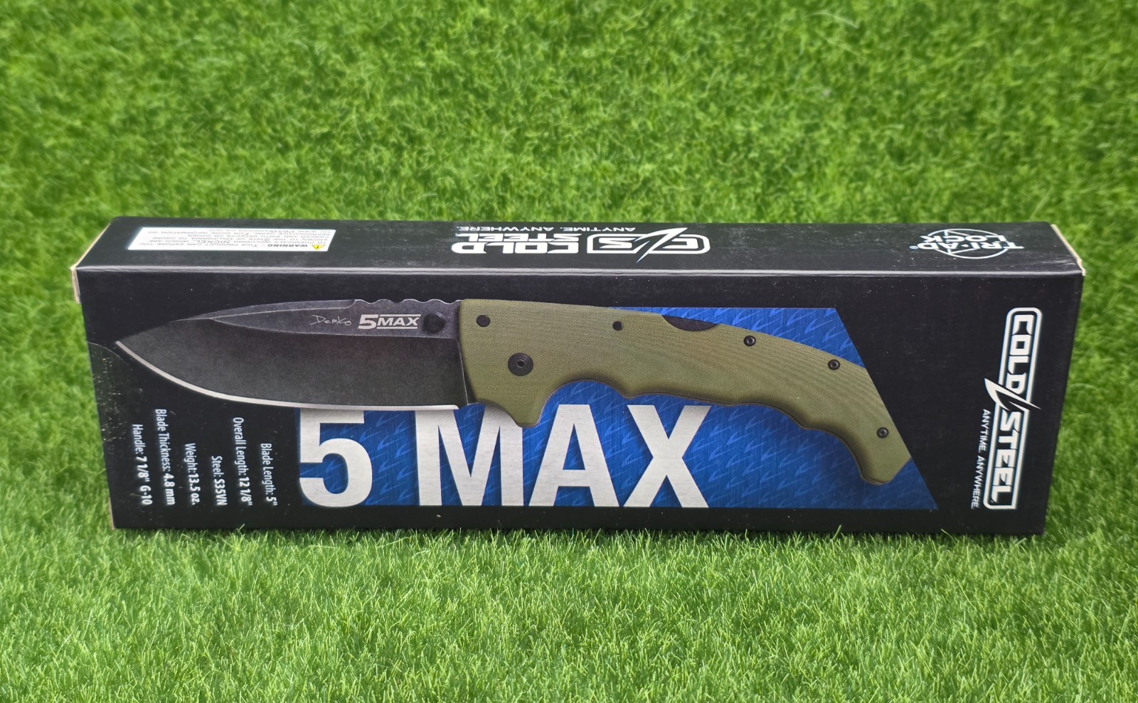 Cold Steel 5-MAX 5″ Drop Point S35VN Steel Pocket Knife, G10, ODG – CS-FL-50MAX