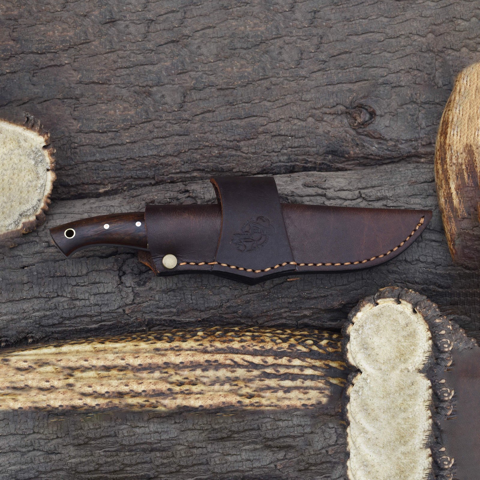 Knives Ranch Hunting Knife | 8-1/2″ Camping Knife – 3/16″ Damascus Blade