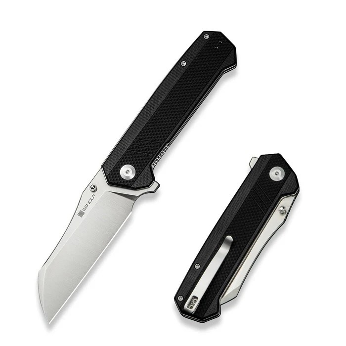 SENCUT S24035-1 Draxor Flipper/Thumb Stud Folding Knife 3.70″ Satin 9Cr18MoV